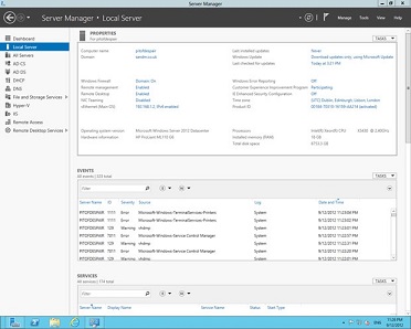 Windows Server 2012 Server Manager