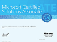 Microsoft Certified Solutions Associate (MCSA)